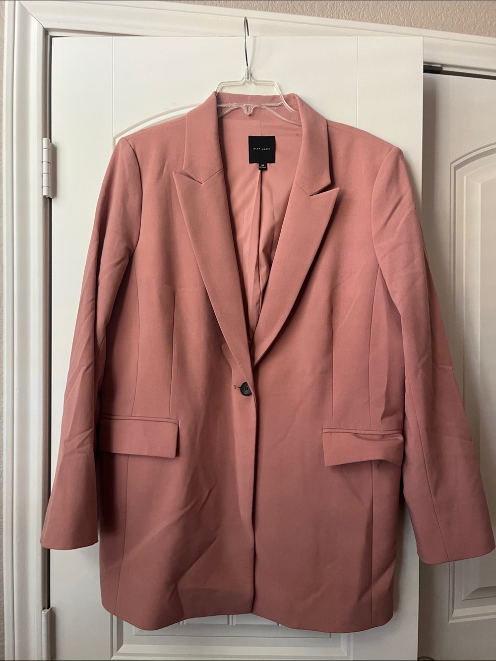 Alex Marie Dusty Rose Single-Button Blazer